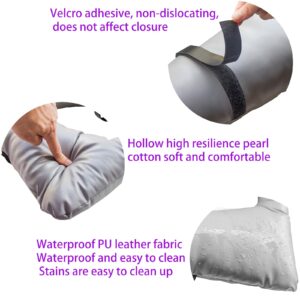 ZXMOBY Bedside Soft Commode seat Cushion, Thick Pad PU Cover with Fixing Straps for Commode Chair, Washable Toilet Seat Cushion Warmer for Elderly Adults