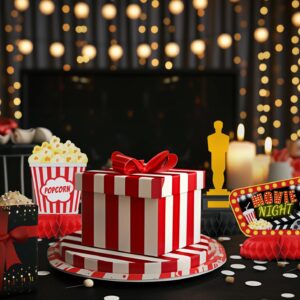 HaPiBiDesign Movie Night Party Decorations - Honeycomb Centerpieces for Movie Night Birthday Decor - Movie Night Table Decoration for Kids - Movie Night Theme Décor