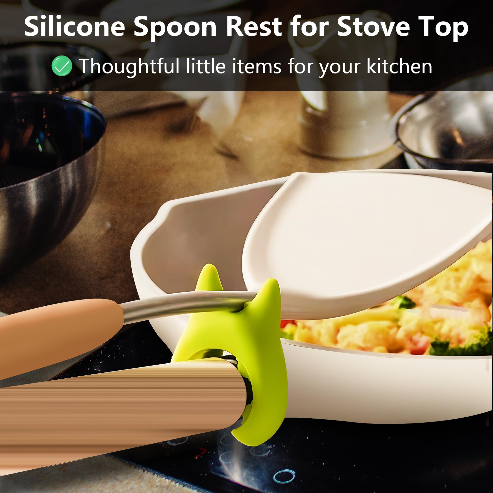 2 sets Silicone Spoon Rest for Stove Top，Spatula Rest for Stove Top,Silicone Spoon Holder for Stove Top ，spoon rest for kitchen counter