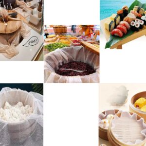 5PCS Rice Net,Cooking Cloth,Sushi Rice Cooking Net,Rice Cooker Napkin,Sushi Rice Cooking Napkin,Reusable Commercial Rice Net Napkin