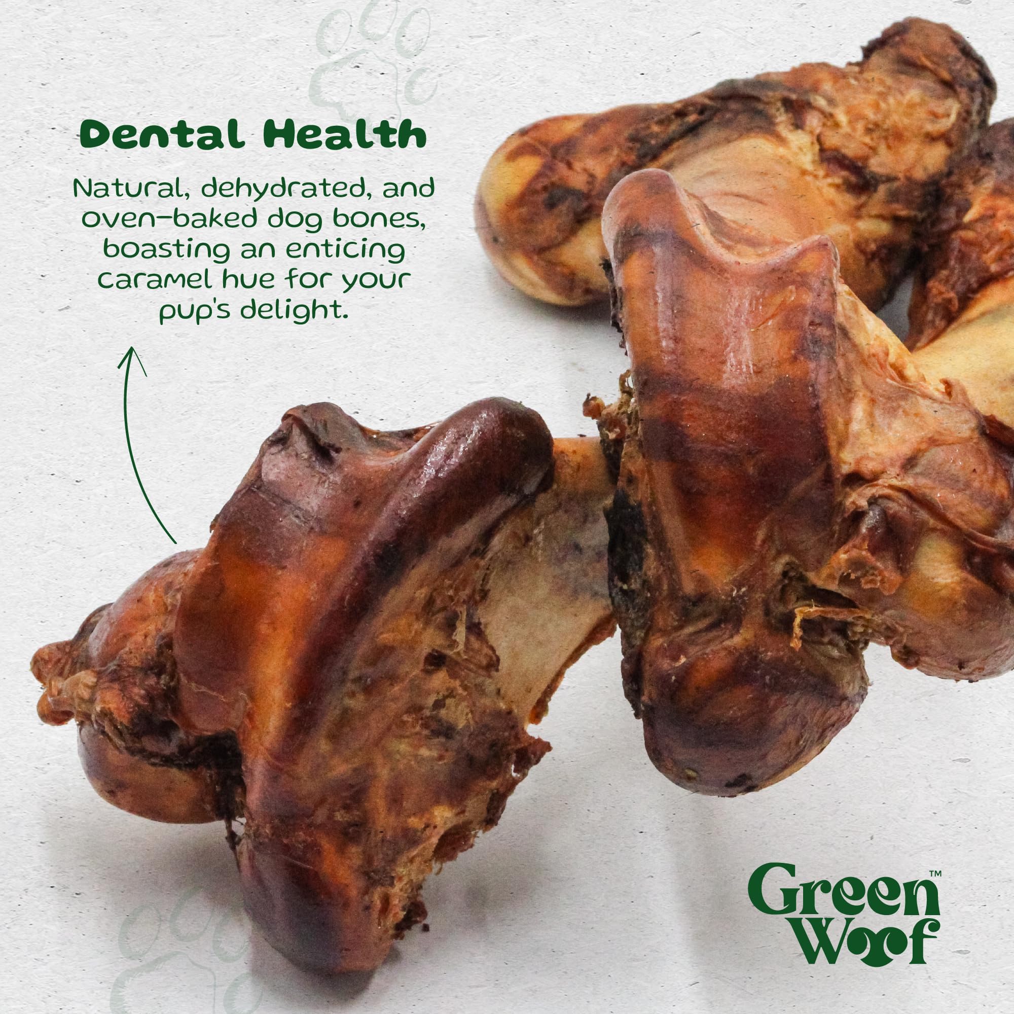 Green Woof, Monster Jumbo Dog Bone, Large Dog Bone Treat - Dental Health-Enhancing Chew - Single-Source, 100% Grass-Fed Beef Femur Bone for Canines