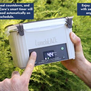 LunchEAZE Core Cordless Electric Lunch Box – Self-Heating, Battery Powered Food Warmer for Work, Travel– 220°F Heat, BPA Free, Meal Prep Friendly