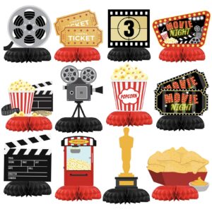 hapibidesign movie night party decorations - honeycomb centerpieces for movie night birthday decor - movie night table decoration for kids - movie night theme décor