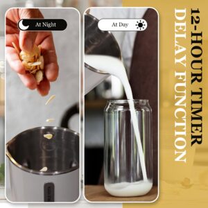 NOBLE VISTA 8 in 1 Nut Milk Maker, 35 OZ, Automatic Soy Milk maker, Homemade Almond Milk Maker, 12 Hour Timer, Hot/Cold, Soy Milk, Smoothie, Boil, Self Clean