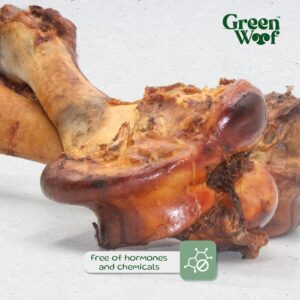 Green Woof, Monster Jumbo Dog Bone, Large Dog Bone Treat - Dental Health-Enhancing Chew - Single-Source, 100% Grass-Fed Beef Femur Bone for Canines