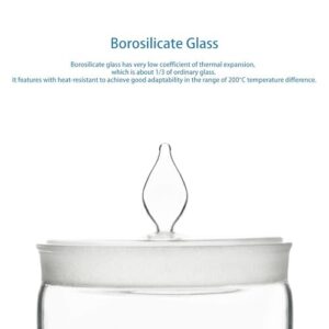 stonylab Low Form Weighing Bottle, Borosilicate Glass Weighing Bottle with Ground Stopper for Lab Use, 70 mm Diameter, 35 mm Height