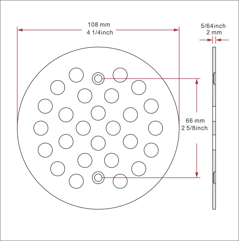 Bropury Round 4-1/4-Inch Screw-in Shower Strainer Drain Grate,Replacement Floor Ddrainer Cover with Screws,Bathtub Drain Strainers (Oil Rubbed Bronze)