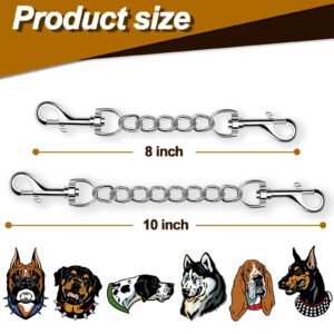 Dog Collar Backup Strap,Harness to Collar Safety Clip, Metal Stainless Steel Chain Leash Safety Strap, Escape Proof Safety Attachment for Dog, safeties, Backup, Connector. (8 Inches)