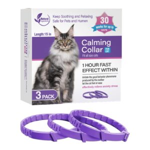 cat calming collar calming collar for cats 3 pack calming cat collar relieve stress and anxiety calming collar relax cat pheromone collar suitable for small medium and large cats calming cat collars