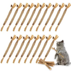 ldxdru 20pcs silvervine sticks for cats, natural cat chew toys, nylatails silvervine dental stick for dental care, edible matatabi cat chew sticks for teeth cleaning, kitty toys for indoor cats