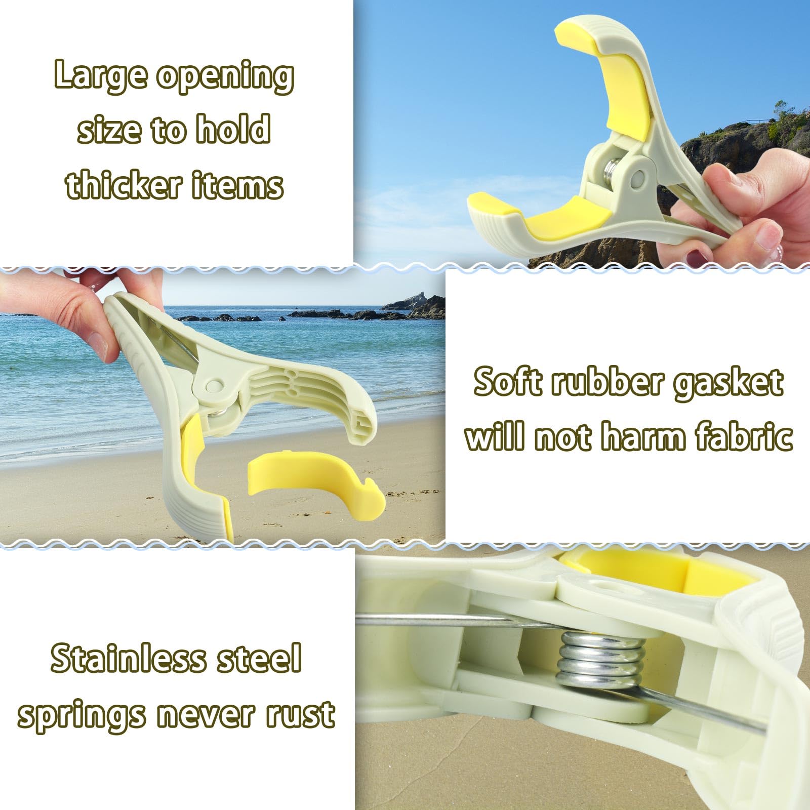 Beach Towel Clips for Chairs Cruise, Large Beach Chair Towel Clips, Non-Slip Pool Chair Towel Clips Strong Grip Towel Clip for Cruise Pool to Keep Your Towel from Blowing Away