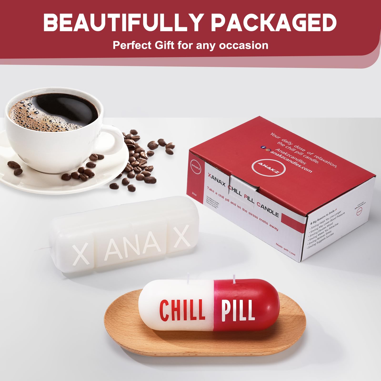 Xanax Candle - Chill Pill Candle - Cute Candles for Cool Gifts - Weird Candles for Any Occasion - Cute Things for Aesthetic Room Decor - Cool Candles for Cool Things - Prank Candles