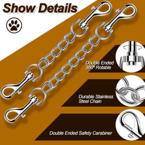 Dog Collar Backup Strap,Harness to Collar Safety Clip, Metal Stainless Steel Chain Leash Safety Strap, Escape Proof Safety Attachment for Dog, safeties, Backup, Connector. (8 Inches)