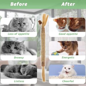 LDXDRU 20Pcs Silvervine Sticks for Cats, Natural Cat Chew Toys, Nylatails Silvervine Dental Stick for Dental Care, Edible Matatabi Cat Chew Sticks for Teeth Cleaning, Kitty Toys for Indoor Cats