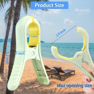 Beach Towel Clips for Chairs Cruise, Large Beach Chair Towel Clips, Non-Slip Pool Chair Towel Clips Strong Grip Towel Clip for Cruise Pool to Keep Your Towel from Blowing Away