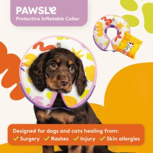 Protective Inflatable Dog Cone Collar | Dog Soft Cone for Dogs to Stop Licking and Recovery | Dog Donut Collar After Surgery to Keep Dog from Licking Wound | Soft Dog Cone Alternative for Large Dog