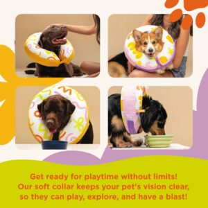 Protective Inflatable Dog Cone Collar | Dog Soft Cone for Dogs to Stop Licking and Recovery | Dog Donut Collar After Surgery to Keep Dog from Licking Wound | Soft Dog Cone Alternative for Large Dog