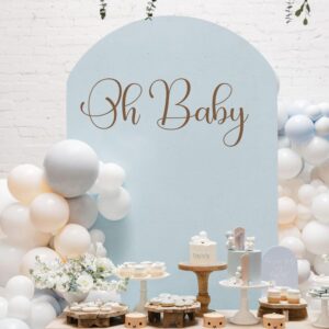 ZAIBIANHAO Oh Baby Shower Party Wall Decal Sign - Balloon Arch Wall Decoration, Gender Reveal Boy, Girl Baby Shower Decorations,Oh Baby Sign Decor (Oh Baby Decal)