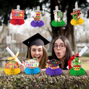 8 Pcs Mexican Graduation Decorations Honeycomb Centerpieces, Fiesta Graduation Party Decorations 2024, Taco Graduation Party Decorations 2024 3d Double Side Honeycomb Decorations