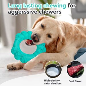 DAOZIJI Indestructible Dog Chew Ring Toys for Aggressive Chewers, Super Chewer Dog Toys for Medium Large Dogs, Puppy Teething Rings for Relax, Interactive Dog Ring Toys, Heavy Duty Dog Teething Toys