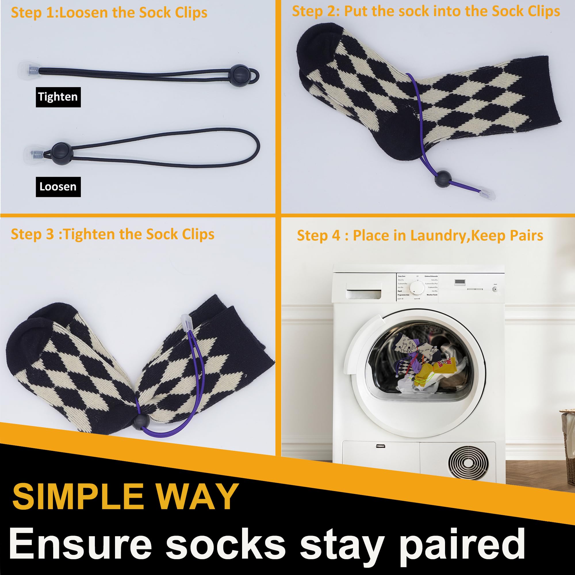 25Pcs Sock Clips for Laundry Sock Clip for Washing Machine Keep Socks for Pairs with The Sock Holder Sock Laundry Organizer - Sock Locks for Washing Socks