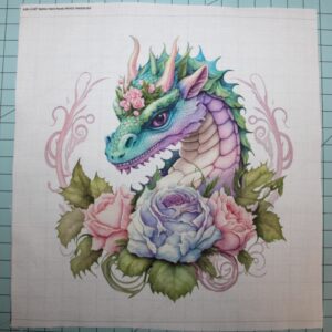 Fabric Panel 8"x8" Dragon 100% Cotton Quilting Panel Square AM1425