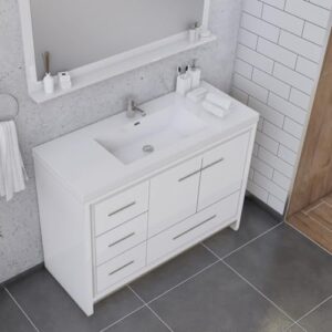 Alya Bath Sortino Bathroom Vanity, 42", White