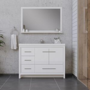 Alya Bath Sortino Bathroom Vanity, 42", White