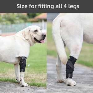 (S/M) Dog Leg Brace for Back Leg, Canine Hock Brace for Rear Legs with Dual Metal Strips, Joint Warps Strong Support Help for Hind Leg Injuries Sprains Arthritis Torn ACL(1Pair)