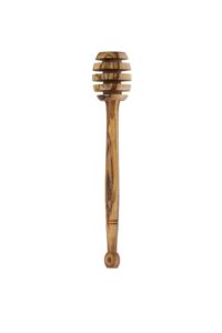 generic handcrafted olive wood honey dipper/drizzler, medium