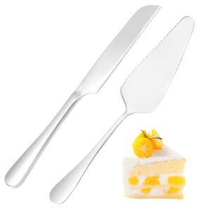 wedding cake knife and server set cake cutter cake cutting set for wedding cake birthday gift set cutter and pie spatula for wedding, birthday, parties and events