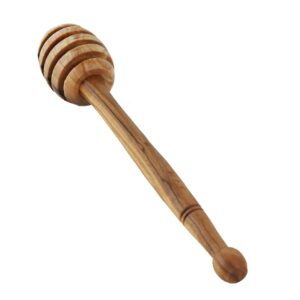 Generic Handcrafted Olive Wood Honey Dipper/Drizzler, Medium