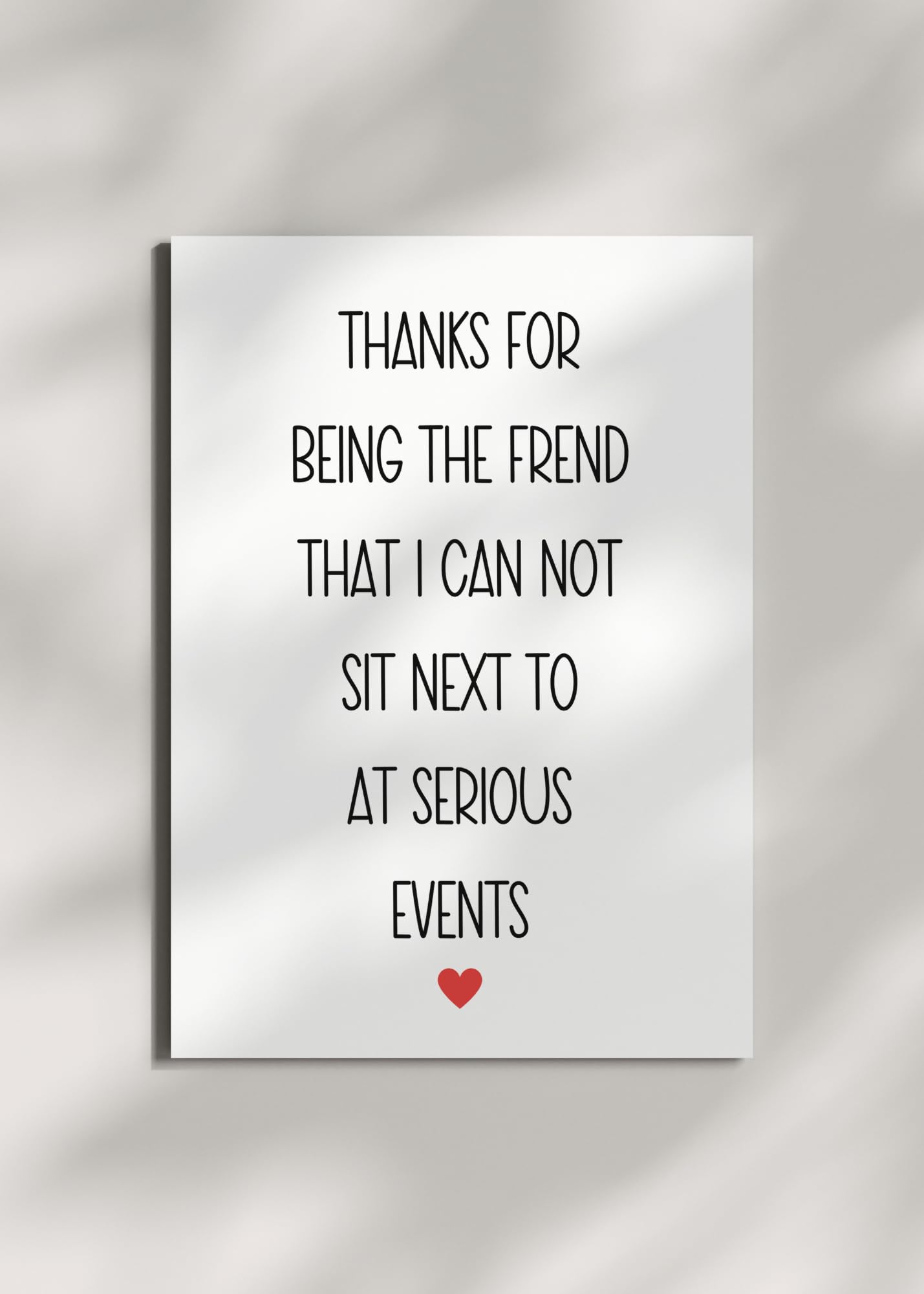 TEEMI-Funny Card For Friend, Best Friend Birthday Card, Funny Bestie Birthday Day Card, Thank You Card, Card For Him Her Them CANNOT Sit NEXT TO