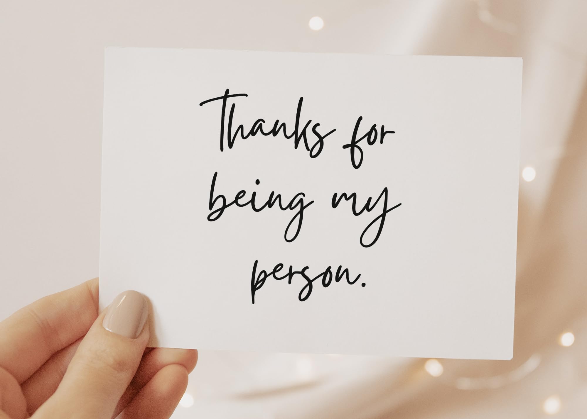 TEEMI-Thanks for Being My Person/just Because card/Thank You Gift for Friend/Card for Best Friend/BFF Card/Best Friend Birthday Card