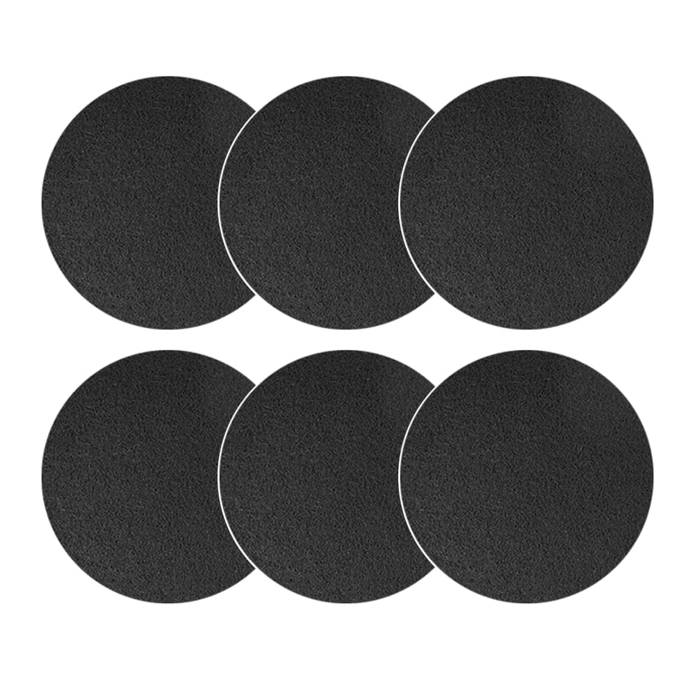 HQRP 6-Pack Charcoal Filters for Compost Bucket 6.7 Inch Round Compost Bin Filter for Kitchen Countertop Pail