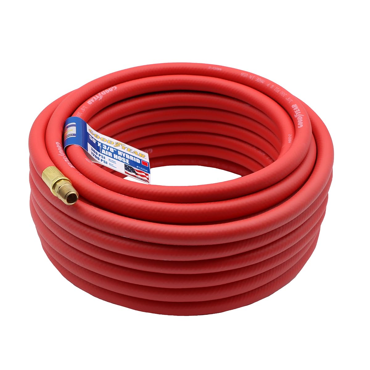 Goodyear 50' x 3/8" Hybrid Air Hose - 300 PSI - Kink Free - Made in USA