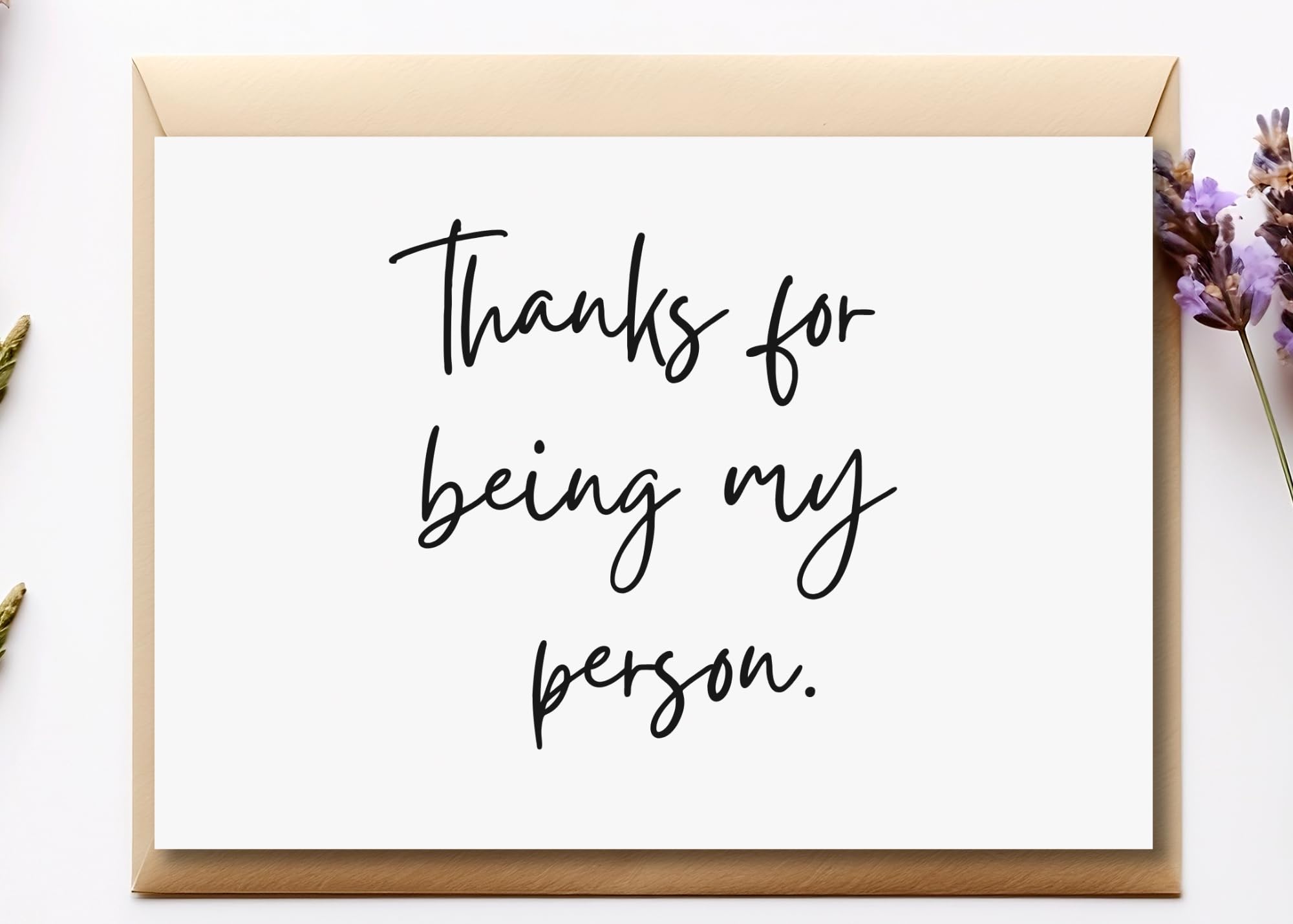 TEEMI-Thanks for Being My Person/just Because card/Thank You Gift for Friend/Card for Best Friend/BFF Card/Best Friend Birthday Card