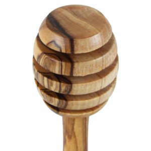 Generic Handcrafted Olive Wood Honey Dipper/Drizzler, Medium