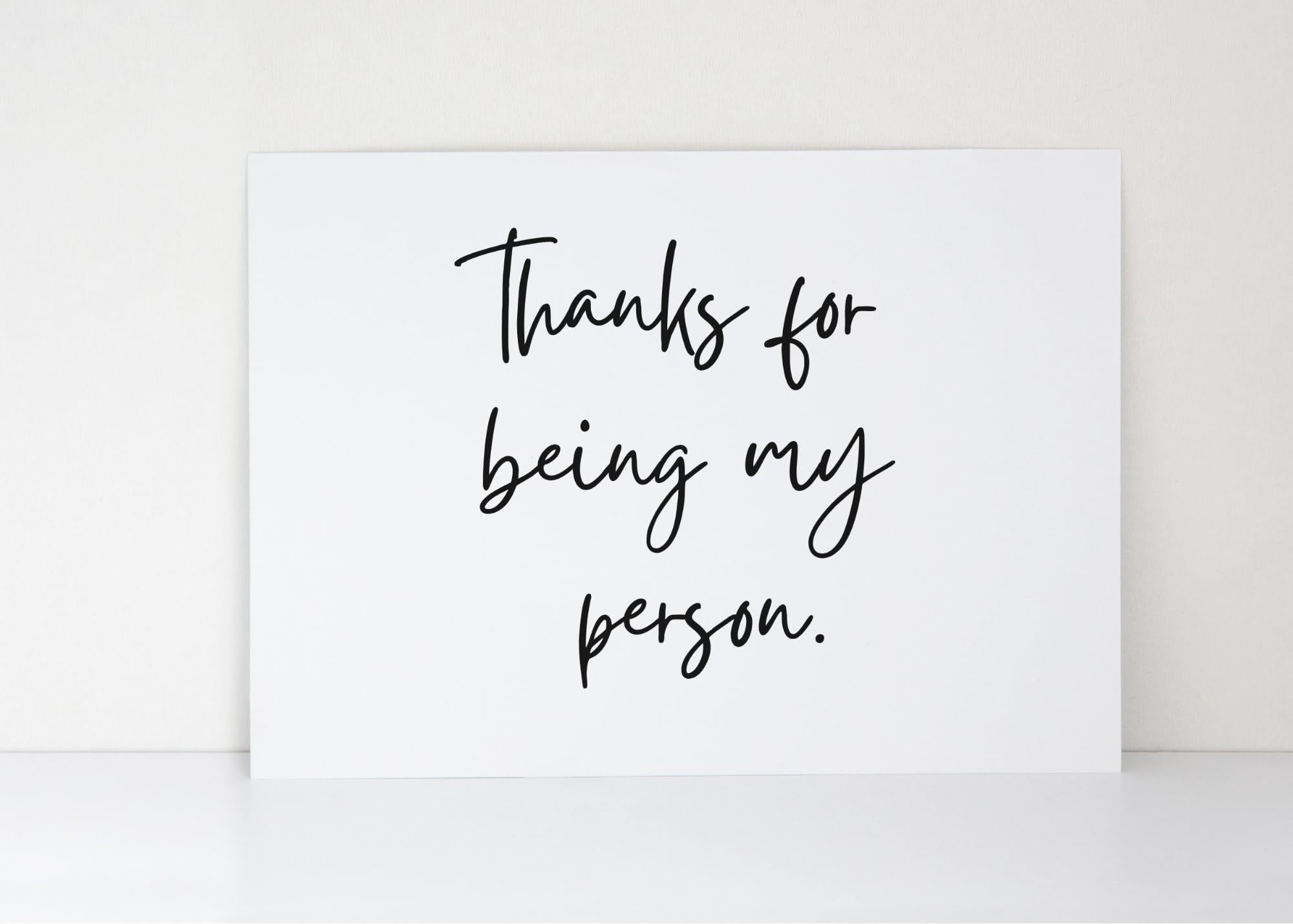 TEEMI-Thanks for Being My Person/just Because card/Thank You Gift for Friend/Card for Best Friend/BFF Card/Best Friend Birthday Card