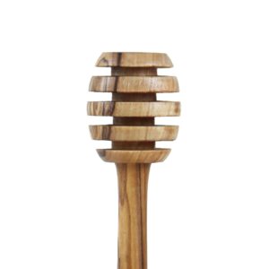 Generic Handcrafted Olive Wood Honey Dipper/Drizzler, Medium