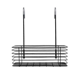 Pastlla Hanging Shower Rack, 304 Stainless Steel Bathroom Rack Storage Rack Shampoo Bracket, Shower Caddy Hanging, No Drilling, the Back Hook Can be Rotated, Single Layer Shelf, Black