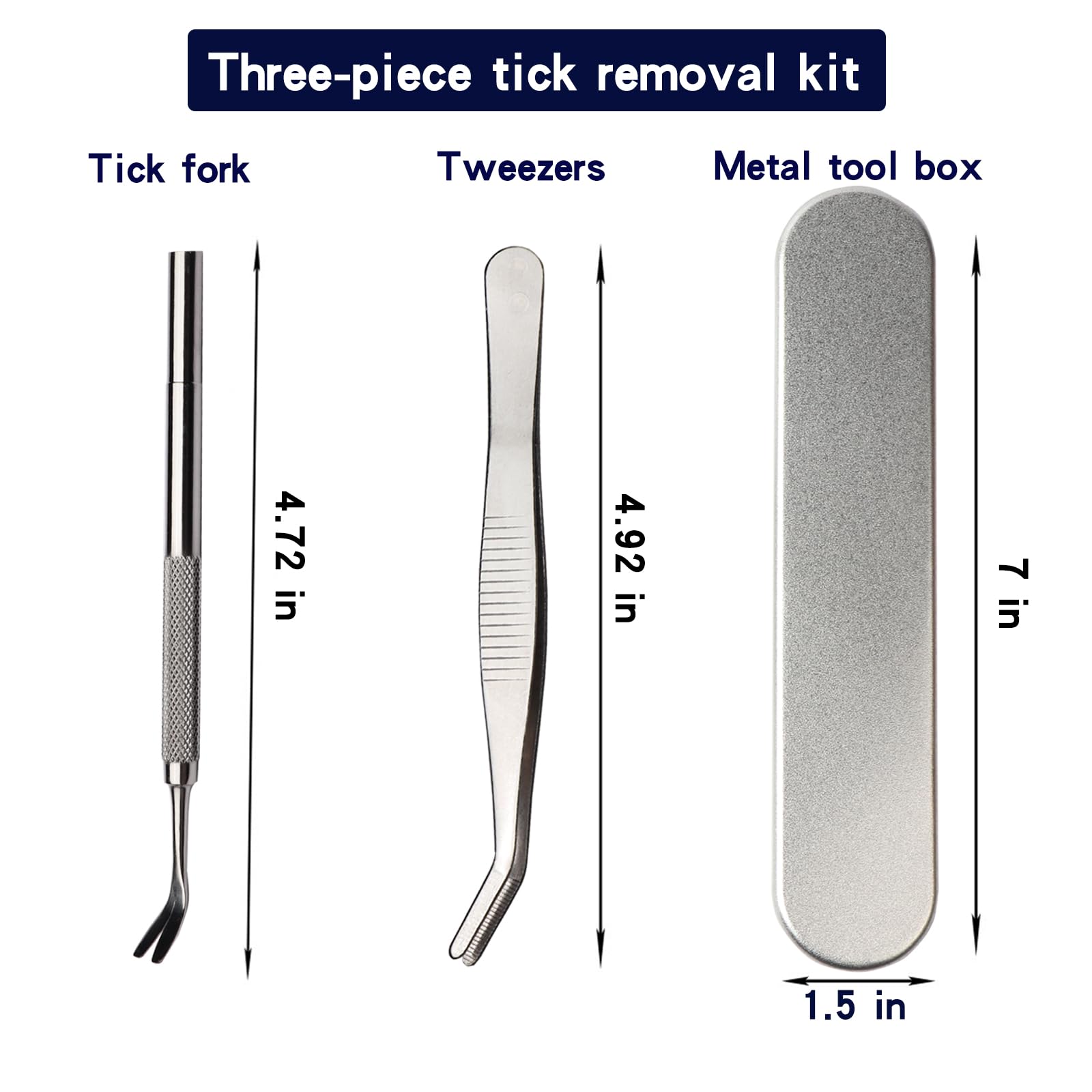 Generic Tick Removal Tool,Tick Remover for Dogs,Pet First aid kit Ttwister Tweezers,Tick Key,Dog Hiking Camping Gear,Cat flea and tick Treatment (1 Set), Metal ash