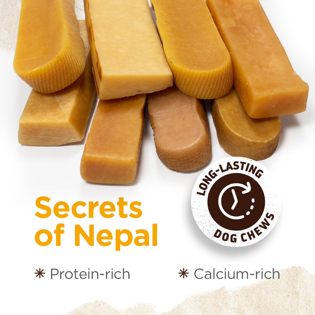 Natural Farm Himalayan Yak Cheese, Protein-Rich, Low-Allergen, Lactose-Free, Gluten-Free, 100% Natural - Extra-Large, 4 Pack