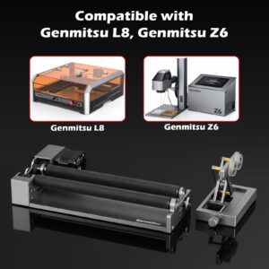 Genmitsu MD19 Rotary Roller Kit, 360° Y-axis Engraving Accessories for Genmitsu L8, Z6 Engraver Machines, Rolling Block for Various Height and Length Objects, Cylindrical Object, Wine Glass, Tumblers