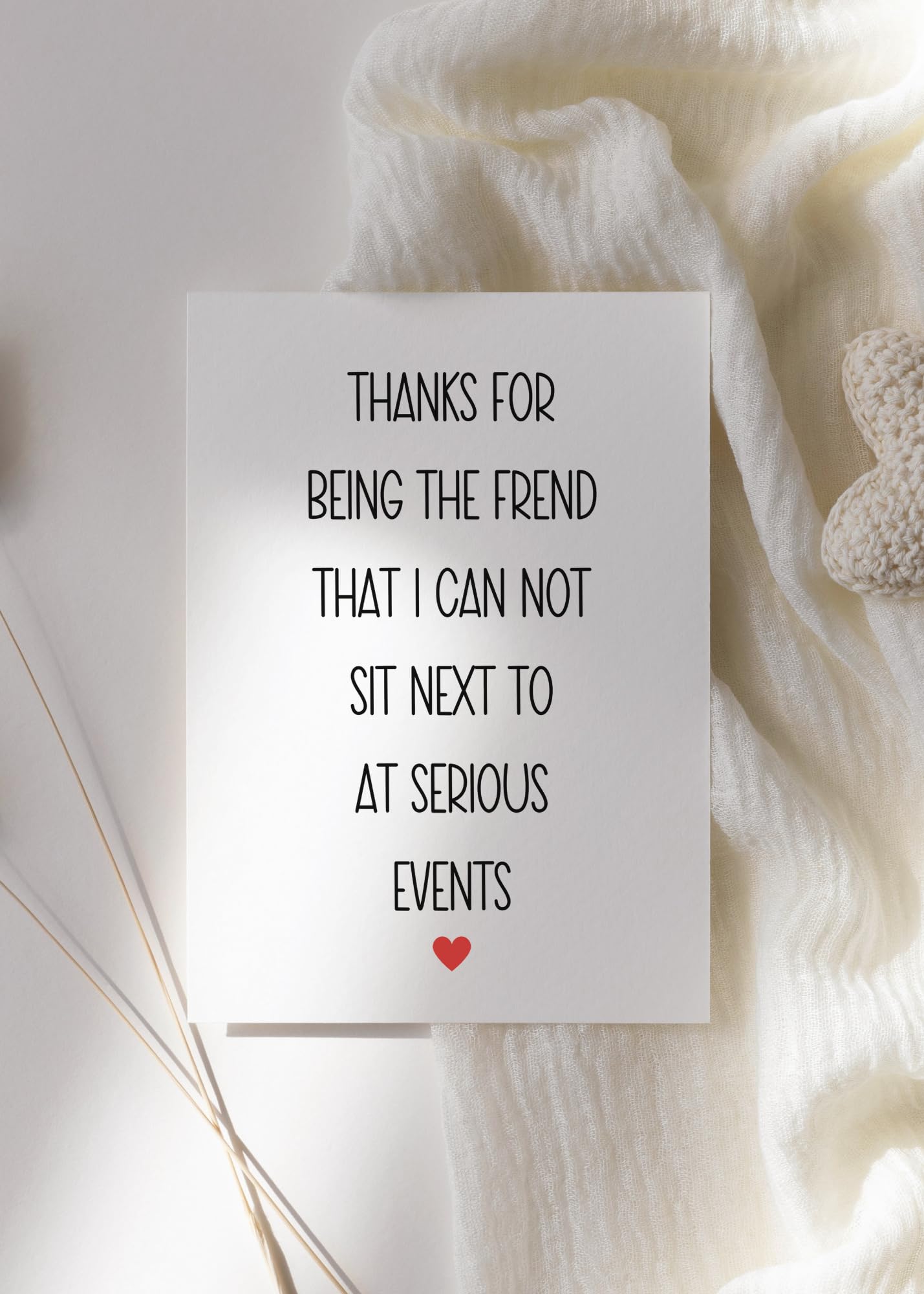 TEEMI-Funny Card For Friend, Best Friend Birthday Card, Funny Bestie Birthday Day Card, Thank You Card, Card For Him Her Them CANNOT Sit NEXT TO