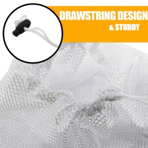 4 pcs Commercial Mesh Laundry Bag - Sturdy Mesh Material with Drawstring Closure. Ideal Machine Washable Mesh Laundry Bag for Factories, College, Dorm and Apartment Dwellers(4Set-M,L,XL,XXL)