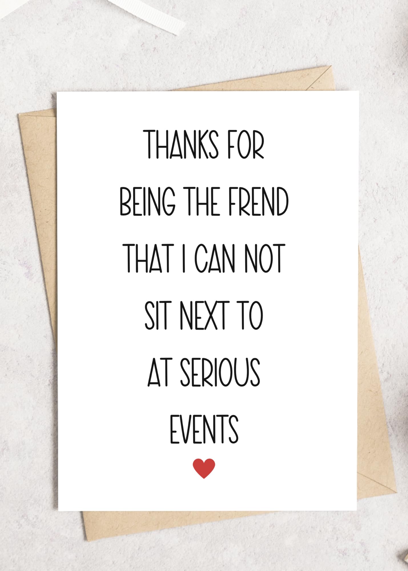 TEEMI-Funny Card For Friend, Best Friend Birthday Card, Funny Bestie Birthday Day Card, Thank You Card, Card For Him Her Them CANNOT Sit NEXT TO