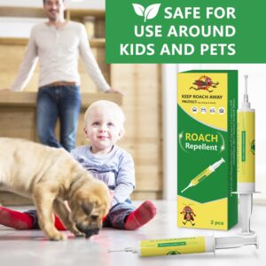 LUOJIBIE Cockroach Gel Bait, Roach Killer Indoor Infestation, Effective Roach Repellent, Roach Traps Indoor and Outdoor Use, Keep Roaches Away-2 Tubes