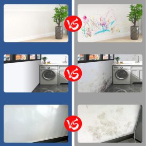 Clear Wall Protective Film, Static Cling Removable Wall Protector Contact Paper, for Protect Furniture, Chair Back, Wall Behind Pet Food Bowl