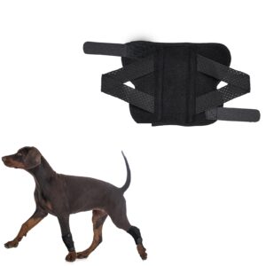 (s/m) dog leg brace for rear leg,rear leg hock brace,hock & ankle support,dog brace for torn acl & ccl,dog leg sleeve with reflective straps,black,1 pair